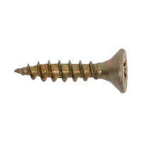 Универсальный саморез КВАДРА 4x20 желтый, потайная голова, цинк, кор. 1000 шт. 404020031000