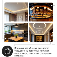 Светильник встраиваемый 50Вт G5.3 LED подсветка 3 Вт TDM ELECTRIC зеркальный/хром SQ0359-0138