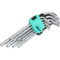 Набор Г-образных ключей Nord-Yada TORX 9 предметов T10, T15, T20, T25, T27, T30, T40, T45, T50 ТМ Nord YADA