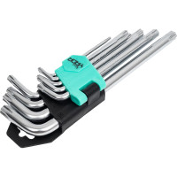 Набор Г-образных ключей Nord-Yada TORX 9 предметов T10, T15, T20, T25, T27, T30, T40, T45, T50 ТМ Nord YADA