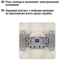Розетка слоновая кость, 10А 250В серия "Ильмень" TDM ELECTRIC SQ1823-0109