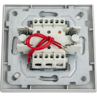 1-клавишный выключатель NE-AD с подсветкой, 10А, 250В, Aras, Серебро, 1/12/120, 93-122-01-I