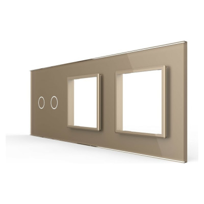 Панель для сенсорного выключателя и двух розеток LIVOLO BB-C7-C2/SR/SR-13
