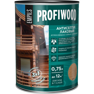 Лаковый тонирующий атмосферостойкий алкидный антисептик Profiwood 67042