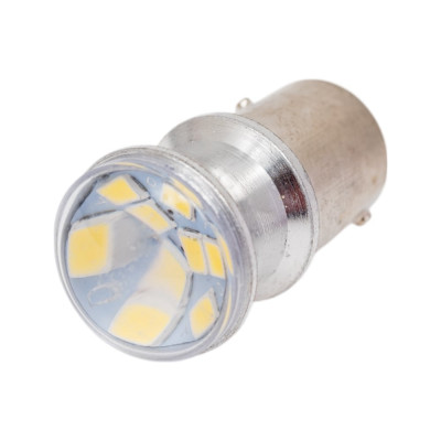 SKYWAY Автолампа диод S25 (P21/5W) 12V 9 SMD диода BAY15d 2-конт Белая S08201520