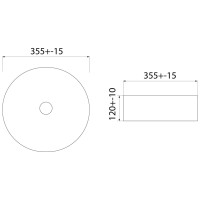 IDDIS Чёрный матовый умывальник накладной Ray RAYBM03i27