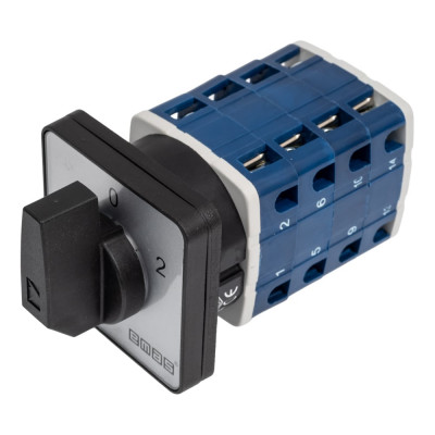 Переключатель полюсов Emas реверсивный четырёхфазный 1-0-2 40А PSA040KD434S