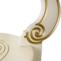 Журнальный стол Мебелик Грация (С) слоновая кость/золото 000 467