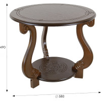 Журнальный стол Мебелик Грация М темно-коричневый 000 468