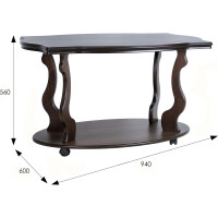 Журнальный стол Мебелик Берже 3 темно-коричневый 000 669