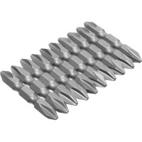 Биты двухсторонние (10 шт; PH2-PH2x45 мм; 1/4"; сталь S2) РемоКолор 33-3-831