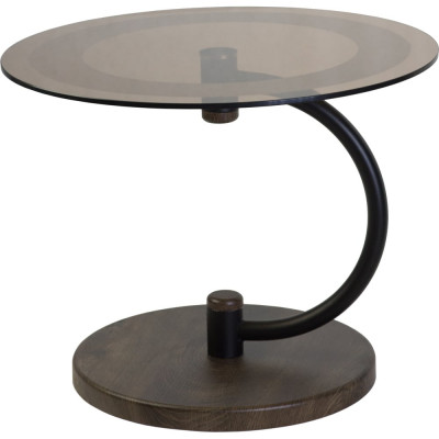 Журнальный стол Мебелик Дуэт 13Н черный, дуб маррон, тонированный 00 7246