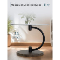 Журнальный стол Мебелик Дуэт 13Н черный, дуб маррон, тонированный 00 7246