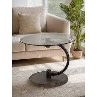 Журнальный стол Мебелик Дуэт 13Н черный, дуб маррон, тонированный 00 7246