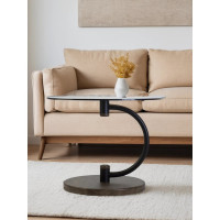 Журнальный стол Мебелик Дуэт 13Н черный, дуб маррон, тонированный 00 7246