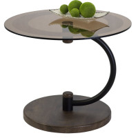 Журнальный стол Мебелик Дуэт 13Н черный, дуб маррон, тонированный 00 7246