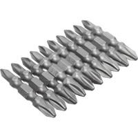 Биты двухсторонние (10 шт; PH2-PH1x45 мм; 1/4"; сталь S2) РемоКолор 33-3-832