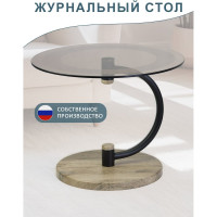 Журнальный стол Мебелик Дуэт 13Н черный, дуб крымский состаренный, тонированный 00 7247