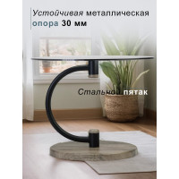 Журнальный стол Мебелик Дуэт 13Н черный, дуб крымский состаренный, тонированный 00 7247