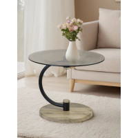 Журнальный стол Мебелик Дуэт 13Н черный, дуб крымский состаренный, тонированный 00 7247