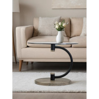 Журнальный стол Мебелик Дуэт 13Н черный, дуб крымский состаренный, тонированный 00 7247