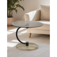 Журнальный стол Мебелик Дуэт 13Н черный, дуб крымский состаренный, тонированный 00 7247