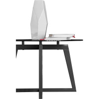 Стол журнальный Мебелик Рилле 445 серый графит/ стекло прозрачное (круг) 00 6816