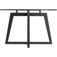 Стол журнальный Мебелик Рилле 445 серый графит/ стекло прозрачное (круг) 00 6816