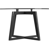 Стол журнальный Мебелик Рилле 445 серый графит/ стекло прозрачное (круг) 00 6816