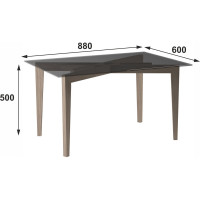 Стол журнальный Мебелик Рилле 448 шимо/ графит 00 6117