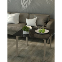 Стол журнальный Мебелик Рилле 442 шимо/ графит 00 6114