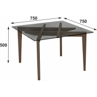 Стол журнальный Мебелик Рилле 442 шимо/ графит 00 6114