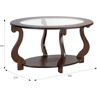 Журнальный стол Мебелик Овация (С) темно-коричневый 000 147