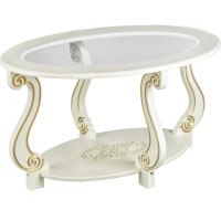 Журнальный стол Мебелик Овация С слоновая кость, золото 00 2565