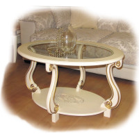 Журнальный стол Мебелик Овация С слоновая кость, золото 00 2565