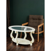 Журнальный стол Мебелик Овация С слоновая кость, золото 00 2565