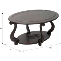 Журнальный стол Мебелик Овация М темно-коричневый 234