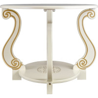 Журнальный стол Мебелик Овация ( М) слоновая кость/ золото 00 2545