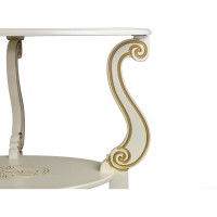 Журнальный стол Мебелик Овация ( М) слоновая кость/ золото 00 2545