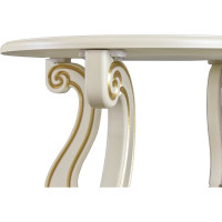 Журнальный стол Мебелик Овация ( М) слоновая кость/ золото 00 2545