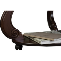 Журнальный стол Мебелик Овация М на колесах, темно-коричневый 00 6752