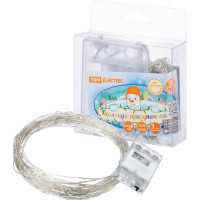 Светодиодная гирлянда TDM ELECTRIC Роса100 100 LED, 10 м, 3000 К, 3хАА SQ0361-0053