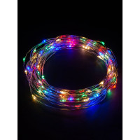 Светодиодная гирлянда TDM ELECTRIC Роса 100-Д 10 м, 100 LED, многоцветная, ПДУ, USB, IP20 SQ0361-0090