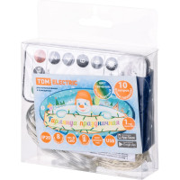 Светодиодная гирлянда TDM ELECTRIC Роса 100-Д 10 м, 100 LED, многоцветная, ПДУ, USB, IP20 SQ0361-0090