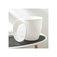 Горшок для цветов с поддоном СИМАЛЕНД Венеция 4.1 л, 21х19 см, белый 4483983