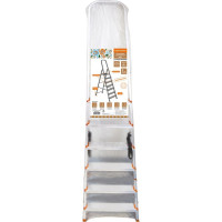 Алюминиевая стремянка TDM ELECTRIC Народная СА7 усиленный профиль, высота 1470 мм SQ1028-0107