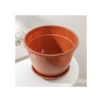 Горшок для цветов с поддоном СИМАЛЕНД Антик 3.6 л, 22х17 см, терракотовый 4047735