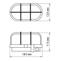 Светильник TDM ELECTRIC НБП 02-60-019.01 (Евро корпус и металлическая сетка, черный) SQ0312-0008