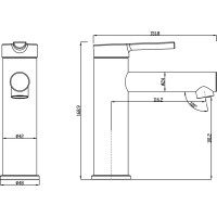 Смеситель для раковины Swedbe Diana 1010B