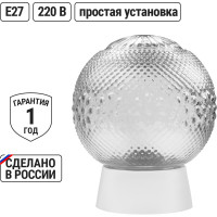 Светильник TDM ELECTRIC НББ 64-60-025 УХЛ4 (шар стекло Цветочек/прямое основание) SQ0314-0007